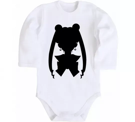 Дитячий бодік Sailor Moon shadow Білий фото