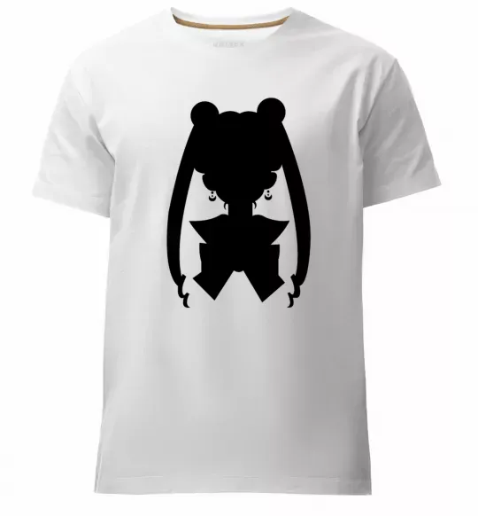 Мужская премиум футболка Sailor Moon shadow Белый фото