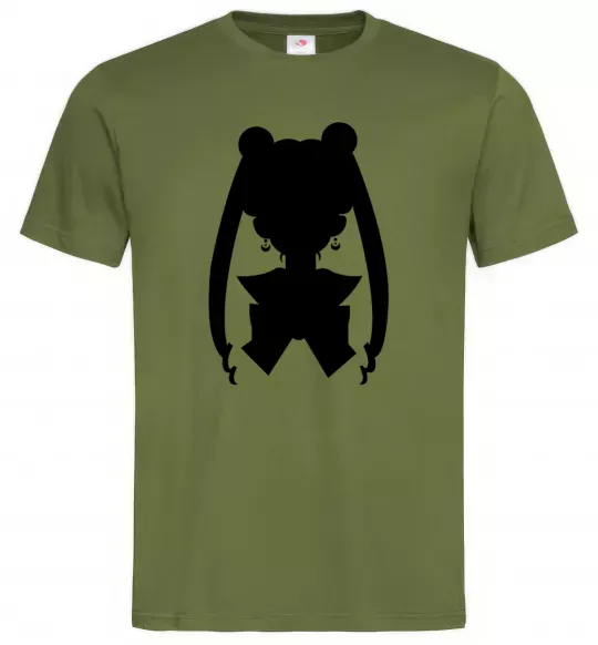 Мужская футболка Sailor Moon shadow Оливковый фото