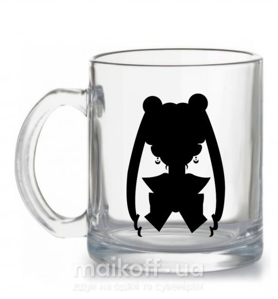 Чашка скляна Sailor Moon shadow Прозорий фото