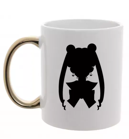 Чашка з кольоровою ручкою Sailor Moon shadow Золото фото