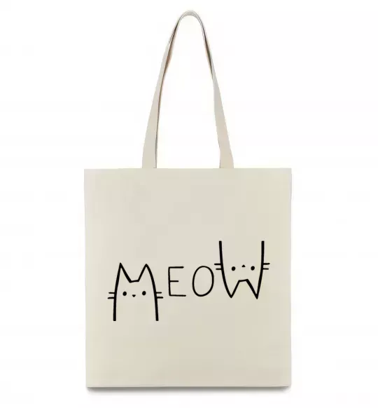 Еко-сумка Meow Бежевий фото