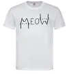 Мужская футболка Meow Белый фото