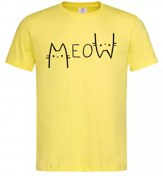 Мужская футболка Meow Лимонный фото