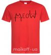 Чоловіча футболка Meow Червоний фото
