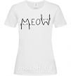 Женская футболка Meow Белый фото