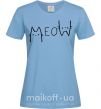 Жіноча футболка Meow Блакитний фото