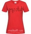 Женская футболка Meow Красный фото