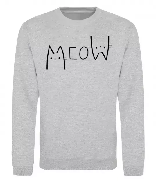 Світшот Meow Сірий меланж фото