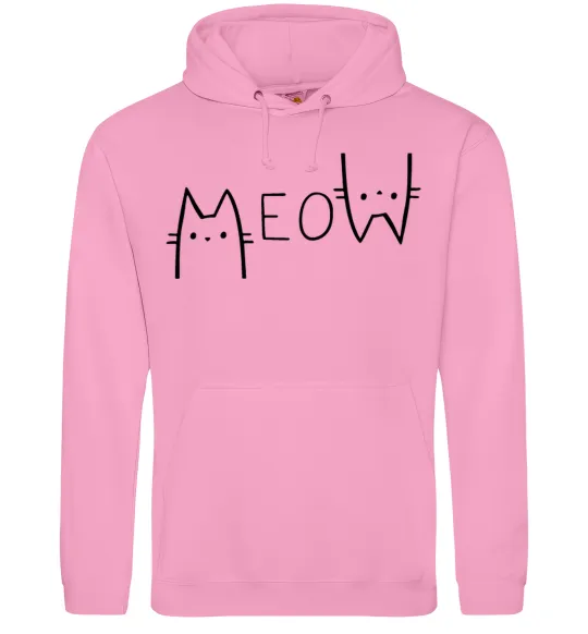 Мужская толстовка (худи) Meow Розовый фото