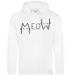 Мужская толстовка (худи) Meow Белый фото