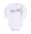 Дитячий бодік Meow Білий фото
