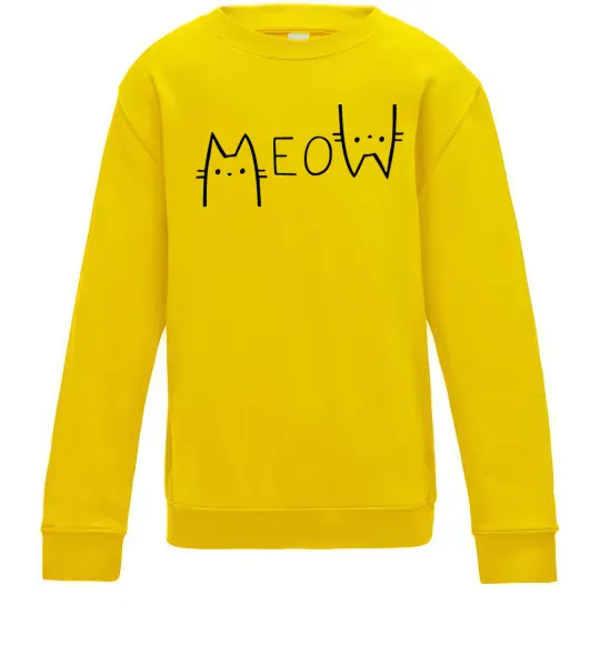 Детский Свитшот Meow Солнечно желтый фото