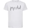 Детская футболка Meow Белый Детская футболка Meow Белый фото