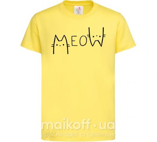 Дитяча футболка Meow Лимонний фото