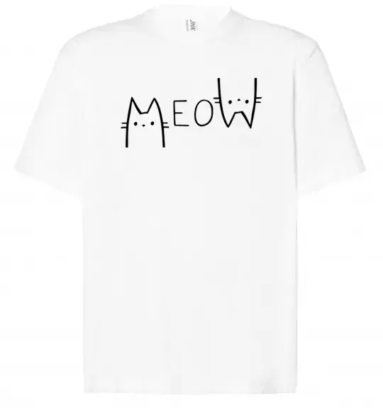 Футболка Оверсайз Meow Белый фото