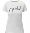Женская премиум футболка Meow Белый фото