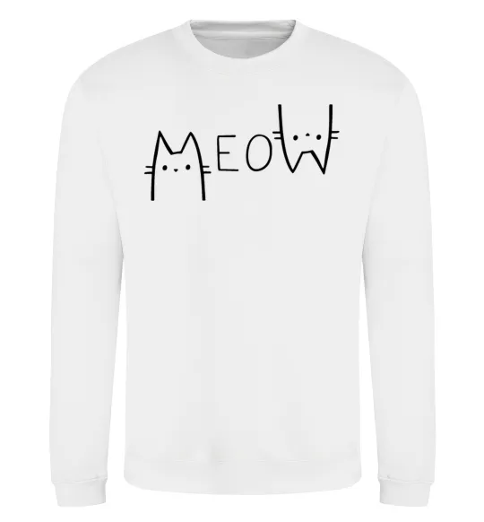Свитшот Meow Белый фото