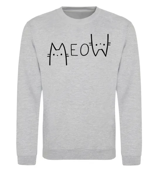 Свитшот Meow Серый меланж фото