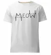 Мужская премиум футболка Meow Белый фото
