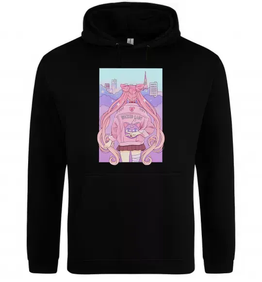 Мужская толстовка (худи) Wicked lady Черный фото