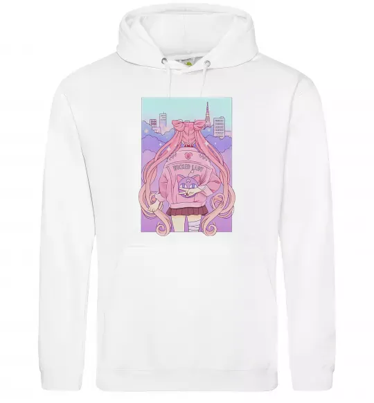 Мужская толстовка (худи) Wicked lady Белый фото