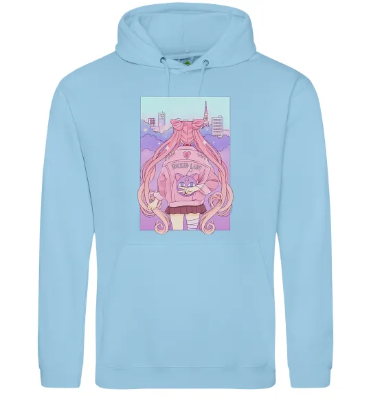 Женская толстовка (худи) Wicked lady Голубой фото