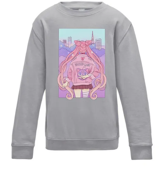 Дитячий світшот Wicked lady Сірий меланж фото