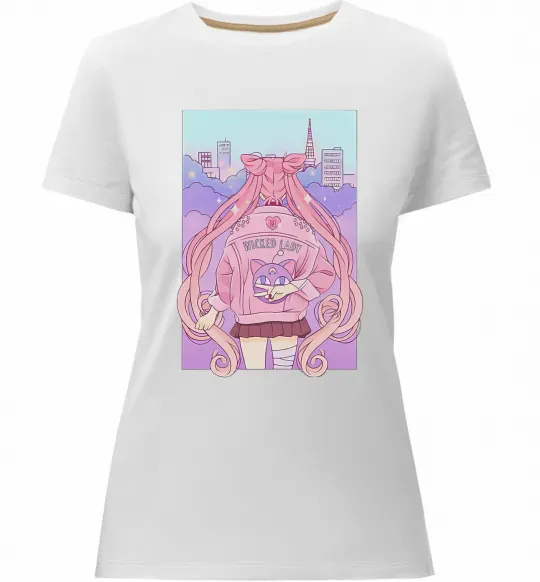 Жіноча преміум футболка Wicked lady Білий фото