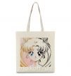 Эко-сумка Sailor Moon половинки Бежевый фото