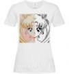 Жіноча футболка Sailor Moon половинки Білий фото