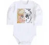 Детский боди Sailor Moon половинки Белый фото