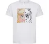 Детская футболка Sailor Moon половинки Белый фото