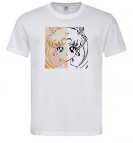 Чоловіча футболка Sailor Moon половинки