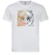 Мужская футболка Sailor Moon половинки Белый фото