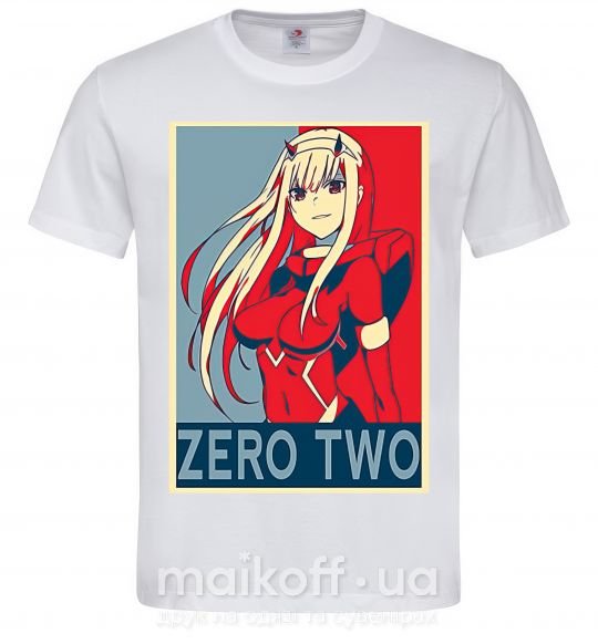 Мужская футболка Zero two Белый фото