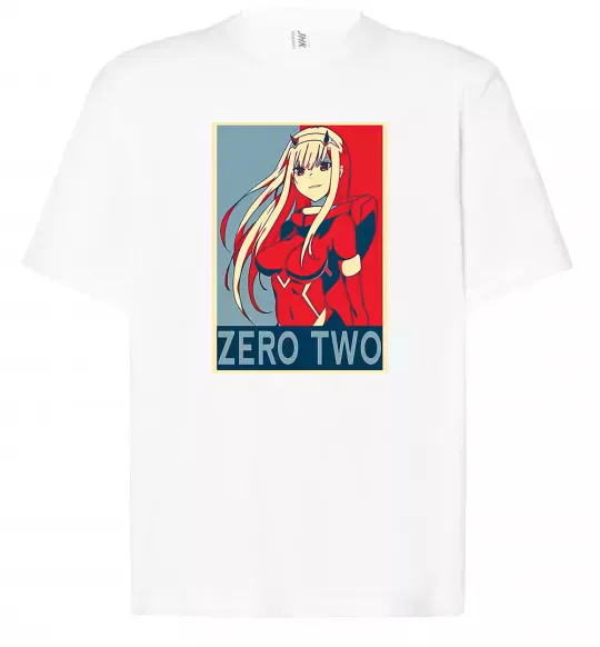 Футболка Оверсайз Zero two Білий фото