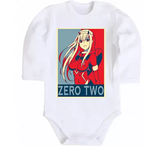 Дитячий бодік Zero two Білий фото