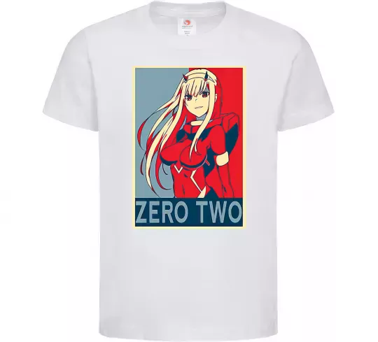 Дитяча футболка Zero two Білий фото
