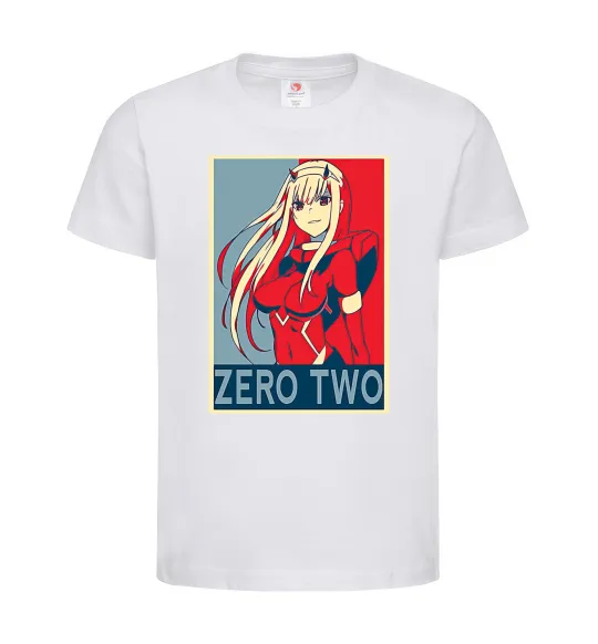 Детская футболка Zero two Белый фото