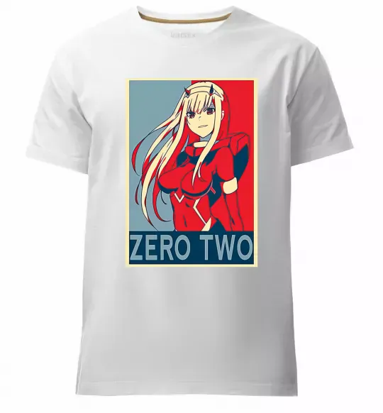 Чоловіча преміум футболка Zero two Білий фото