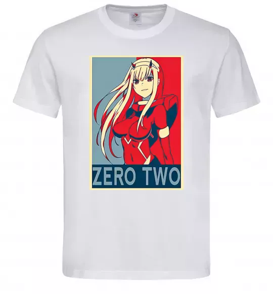 Мужская футболка Zero two Белый фото