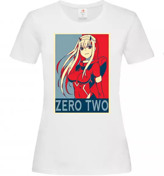Жіноча футболка Zero two Білий фото