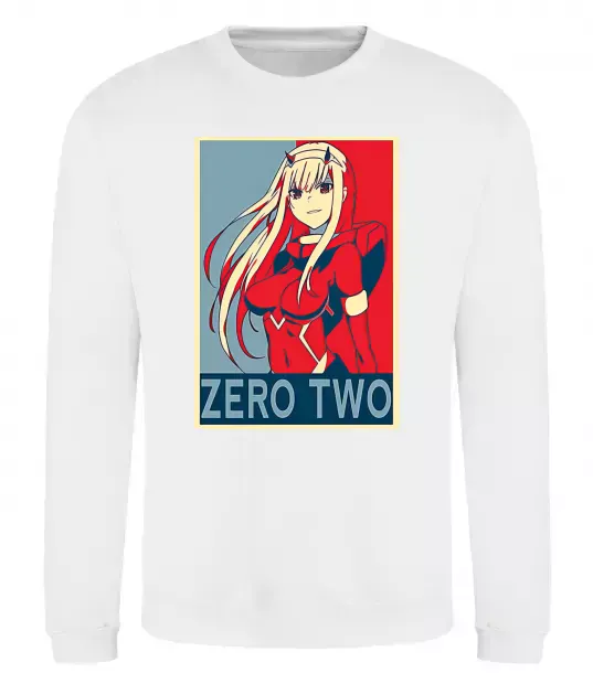 Світшот Zero two Білий фото