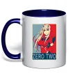 Чашка с цветной ручкой Zero two Глубокий темно-синий Чашка с цветной ручкой Zero two Глубокий темно-синий фото