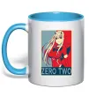 Чашка с цветной ручкой Zero two Голубой Чашка с цветной ручкой Zero two Голубой фото