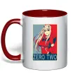 Чашка с цветной ручкой Zero two Красный Чашка с цветной ручкой Zero two Красный фото
