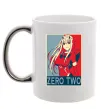 Чашка с цветной ручкой Zero two Серебро Чашка с цветной ручкой Zero two Серебро фото