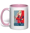 Чашка с цветной ручкой Zero two Нежно розовый Чашка с цветной ручкой Zero two Нежно розовый фото