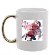 Чашка з кольоровою ручкою Darling in the franxx Золото Чашка з кольоровою ручкою Darling in the franxx Золото фото